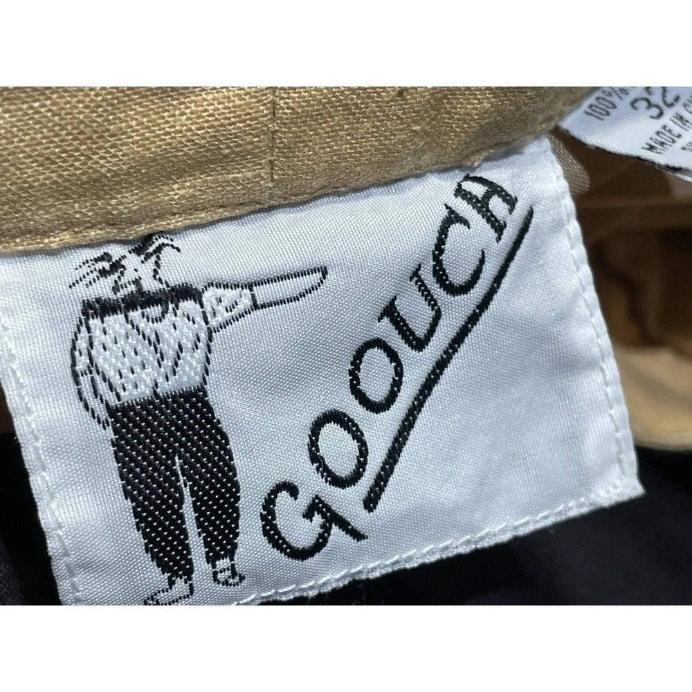 Vintage 90s GOOUCH 100% Linen Pants Beige Tan Mustard Fit Size 32x30  Men